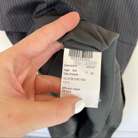 Piazza Sempione Grey Wool Sleeveless Shift Dress Size 40 - Picture 6 of 7